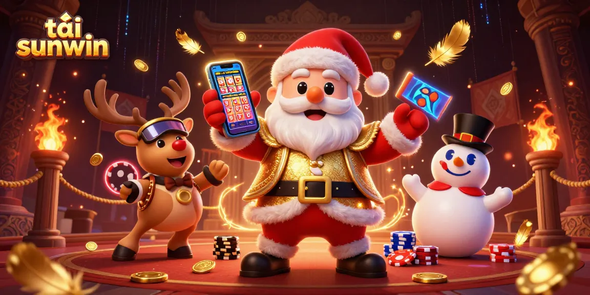 Spin the reels and enjoy jackpots at tải sunwin, featuring a casino adventure with Santa and friends.