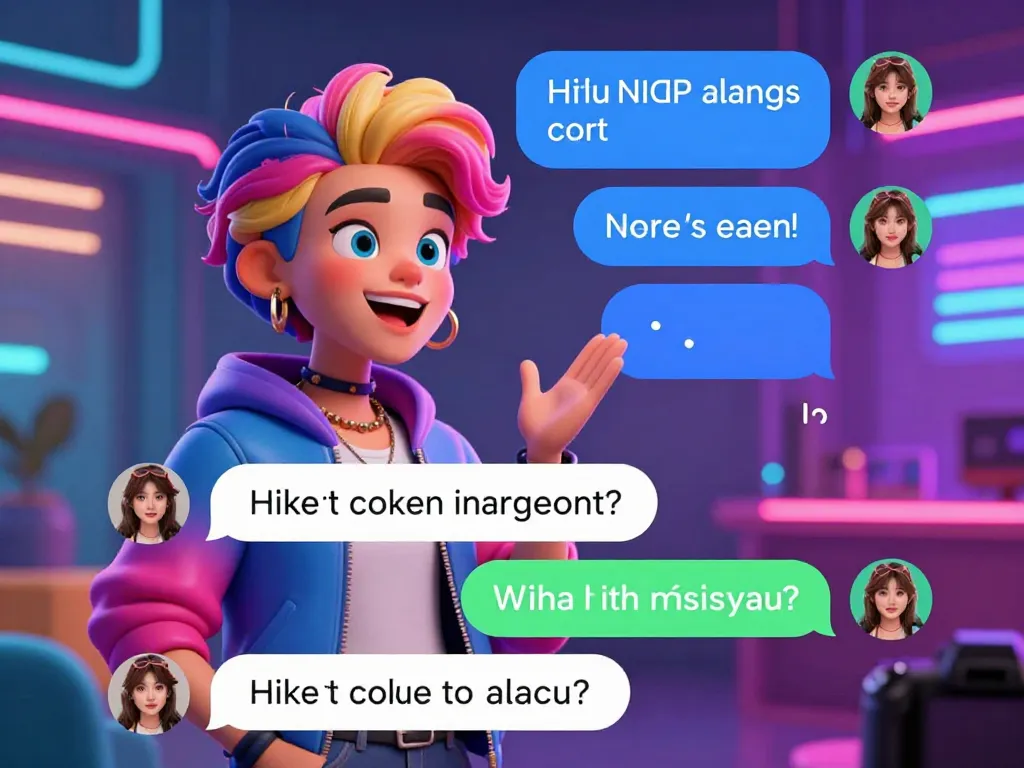 Interactive NSFW AI chat interface showcasing engaging avatar conversations, highlighting ai chat nsfw experiences in a vibrant digital environment.