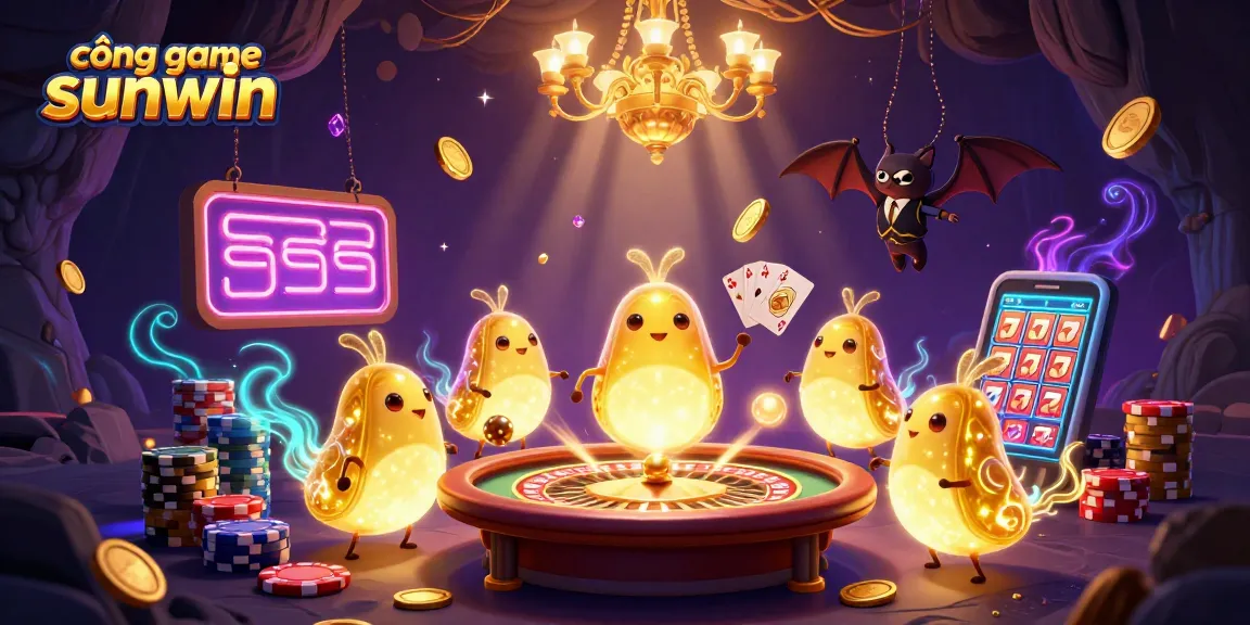 Experience the vibrant world of cổng game sunwin as glowworms illuminate a dazzling cave casino.