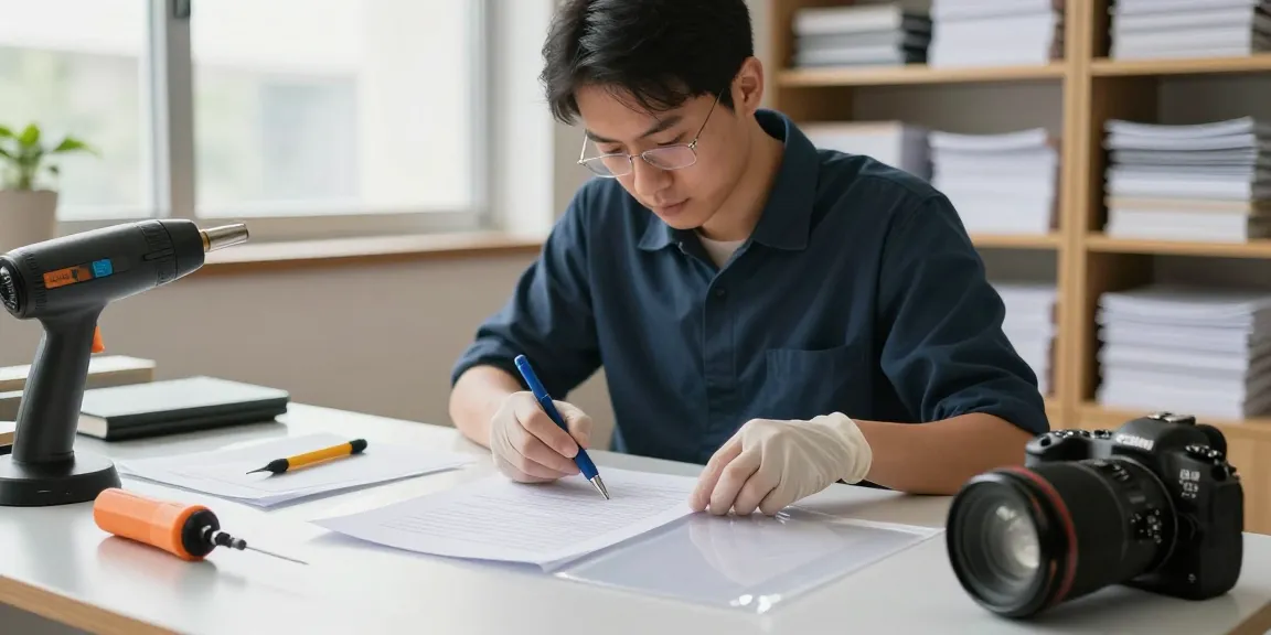 dịch vụ bóc ép plastic với kỹ thuật viên chuyên nghiệp cẩn thận gỡ bỏ plastic khỏi tài liệu trong văn phòng chuyên nghiệp