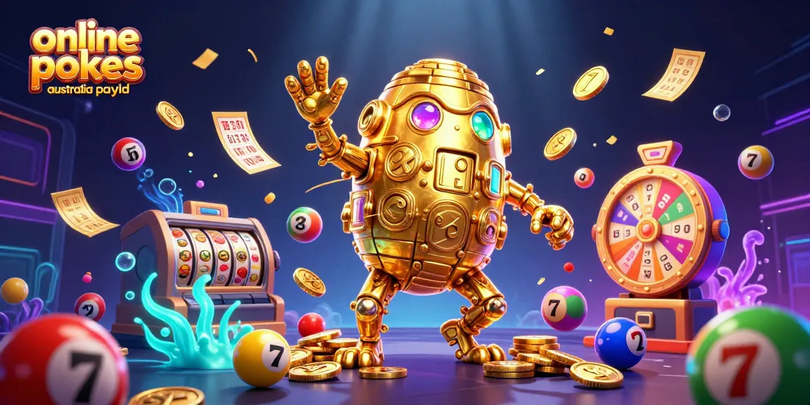 Play engaging online pokies Australia PayID with vibrant casino-themed animated elements.